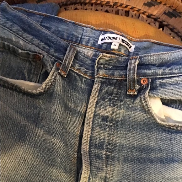 Re/Done Cropped High Waisted Jeans - Picture 3 of 8